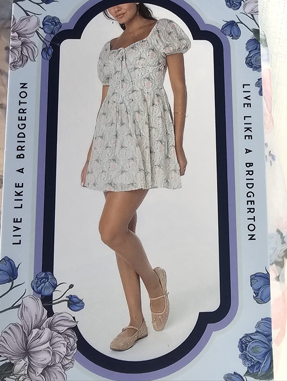 2/$20 Nwt Celebrity Pink & Bridgerton M Floral Puff Sleeve Babydoll Dress